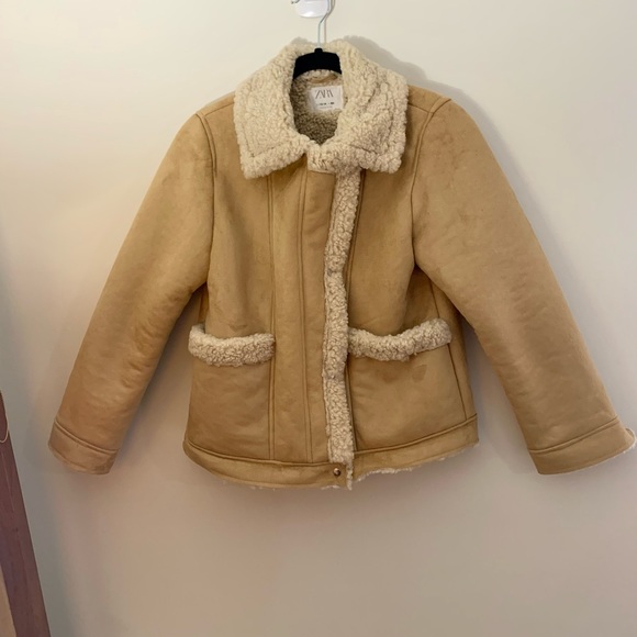 Zara Kids Shearling Jacket - Picture 1 of 3
